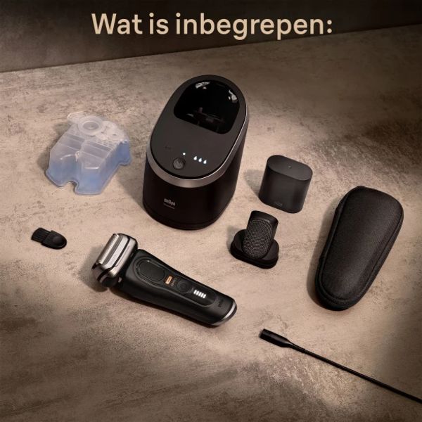 Series 9 Pro+ 9590cc Wet & Dry Scheerapparaat Met 6-in-1 SmartCare Center En Pro+Comfort-kop, Atelier Zwart. Braun