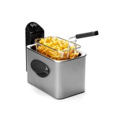 Mini Friteuse 2 L - metalen mantel - 2000 W (grijs) Frifri