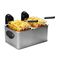 Dubbele Friteuse 2 x 3,5 L - metalen mantel - 3200 W (grijs) Frifri