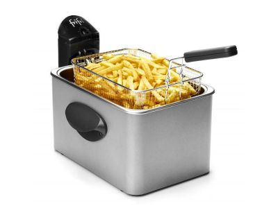 Expert Friteuse 4,5 L - metalen mantel - 3200 W (grijs) + DuoFil deksel