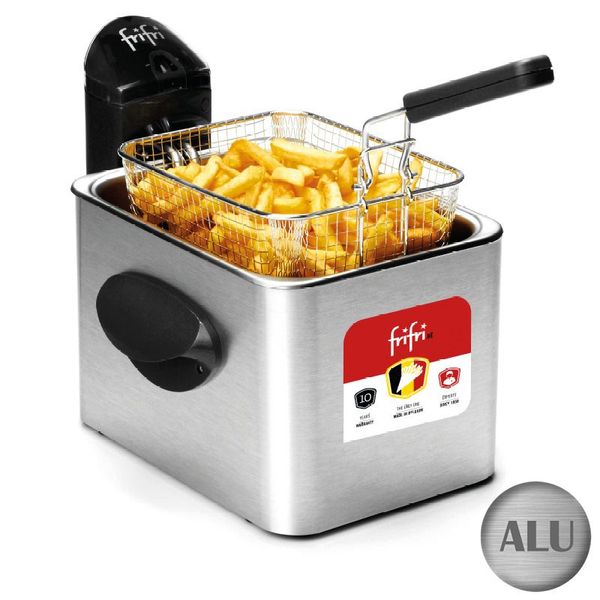 Expert Friteuse 3,5 L - metalen mantel - 2800 W (grijs) + DuoFil deksel Frifri