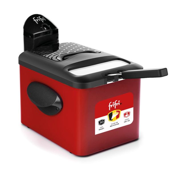 Friteuse Expert 3,5 L - gaine métal - 2800 W (rouge) + couvercle DuoFil 