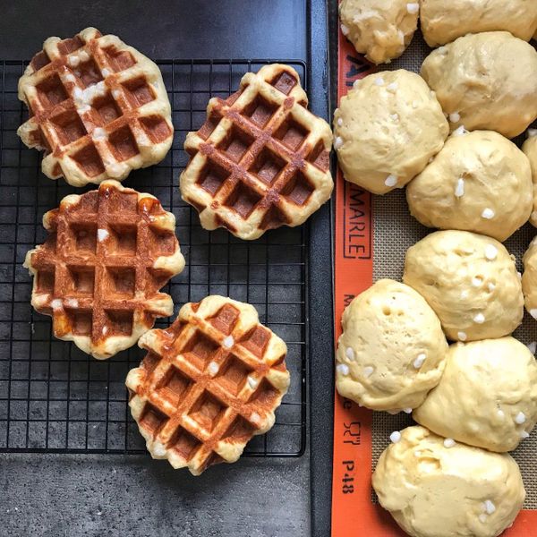 Assiettes pour gaufres de Bruxelles et de Liège (4x6) 