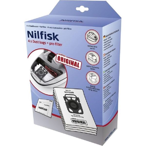 Nilfisk Synthetische stofzakken GM serie/King/Extreme/Elite (4)