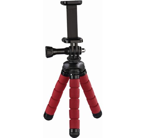 Mini-statief Flex voor smartphone en gopro 14 cm Red  Hama