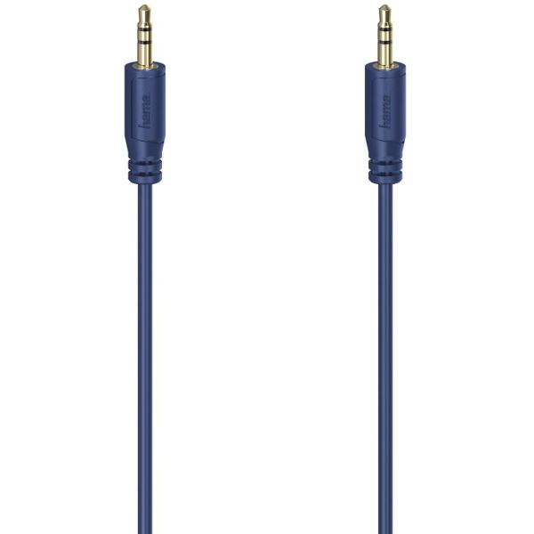 Hama Audiocable Flexi-Slim 3.5mm Plug Gold Plated Blue 0.75m