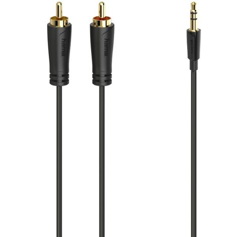 Audiocable 3.5mm PLUG-2 Cinch-Plug Stereo Gold Plate...  Hama