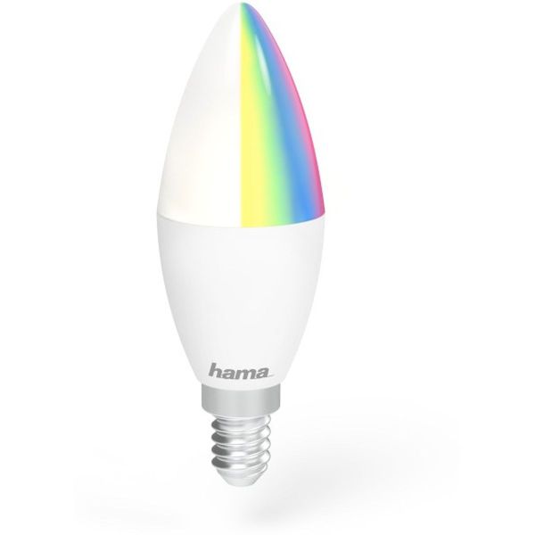 Hama Wifi-ledlamp, E14, 5,5W, RGBW, zonder hub, voor spraak-/app-bediening