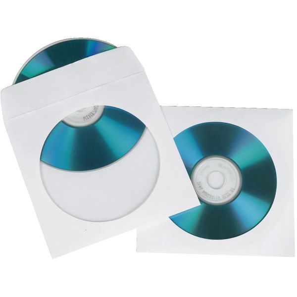 Hama Cd/dvd protection sleeves papier wit 100 stuks