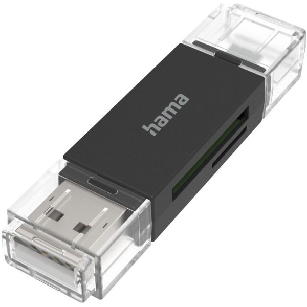 Hama USB-Card Reader OTG USB-A + Micro USB SD/MicroSD