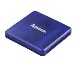 USB-2.0-Multi-Card Reader SD/MicroSD/CF Blue Hama