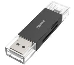 USB-Card Reader OTG USB-A + USB-C USB 3.0 SD/MicroSD Hama