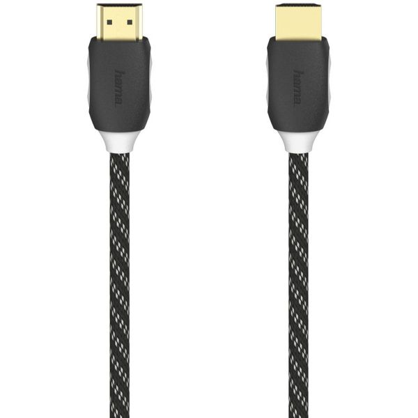 Hama High-speed HDMI-kabel st-st. Ethernet stof verguld 1.5m