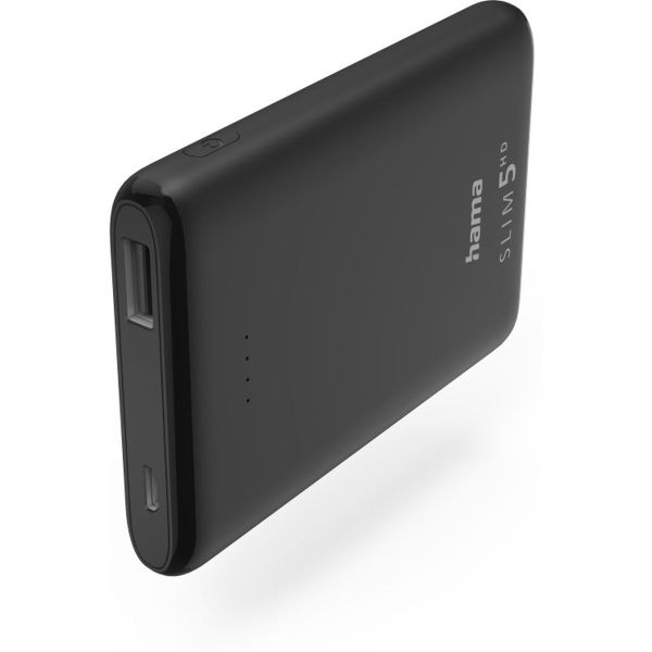 Hama Powerpack SLIM5-HD.5000MAH Black