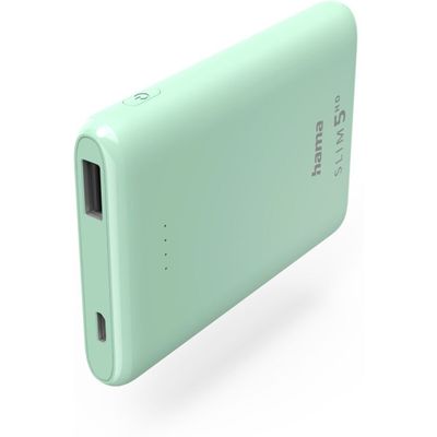 Power Pack Slim 5HD 5000mAh Muntgroen  Hama