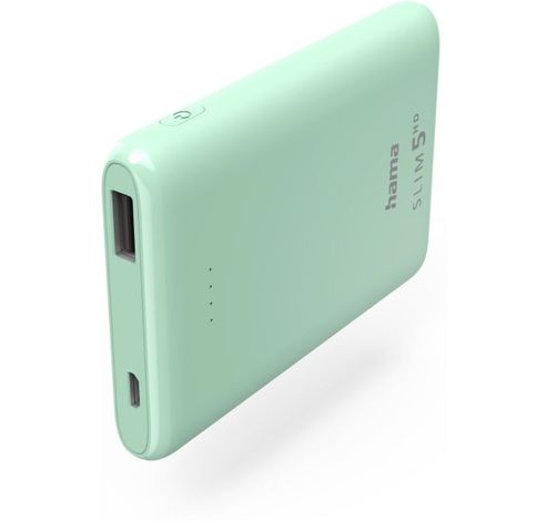 Power Pack Slim 5HD 5000mAh Muntgroen  Hama