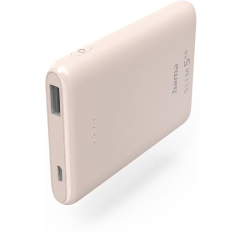 Power Pack Slim 5HD 5000 mAh Light Pink  Hama