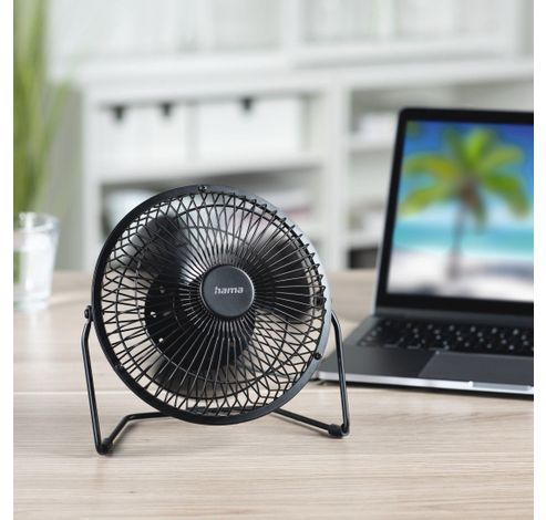 Ventilateur de table USB Metall Ventilator 20 cm (8 pouces) XXL 2 réglages de vitesse  Hama