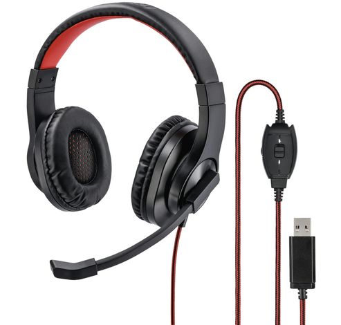 PC-Office-headset HS-USB400, stereo, zwart               Hama