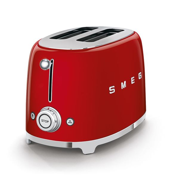 Smeg Broodrooster 2 sleuven 2 sneden Rood