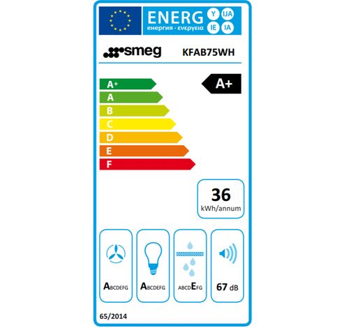 Dampkap 50's Style KFAB75WH Wit  Smeg