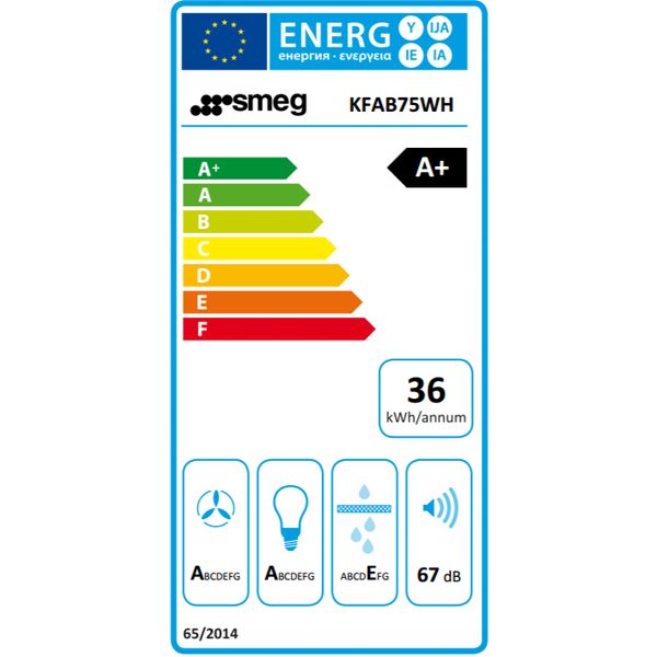 Dampkap 50's Style KFAB75WH Wit 