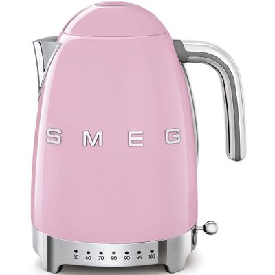 Waterkoker regelbare temperatuur 1,7L roze Smeg