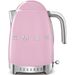 Waterkoker regelbare temperatuur 1,7L roze Smeg