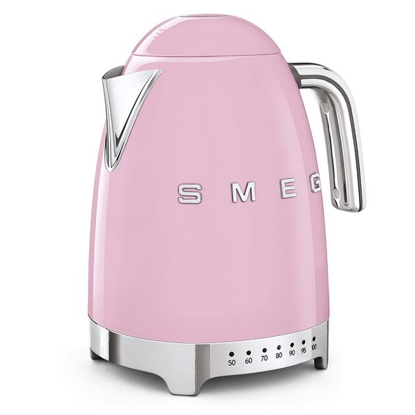 Waterkoker regelbare temperatuur 1,7L roze Smeg