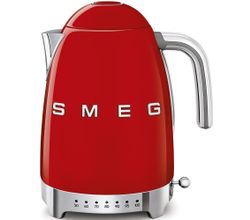 Waterkoker regelbare temperatuur 1,7L rood Smeg