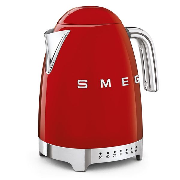 Waterkoker regelbare temperatuur 1,7L rood Smeg