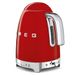 Smeg Waterkoker regelbare temperatuur 1,7L rood