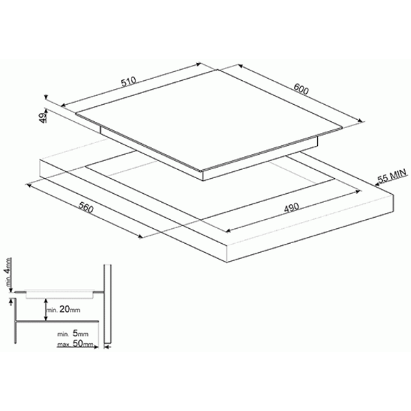 Universeel kookplaat inductie 60cm SI1M7643B 