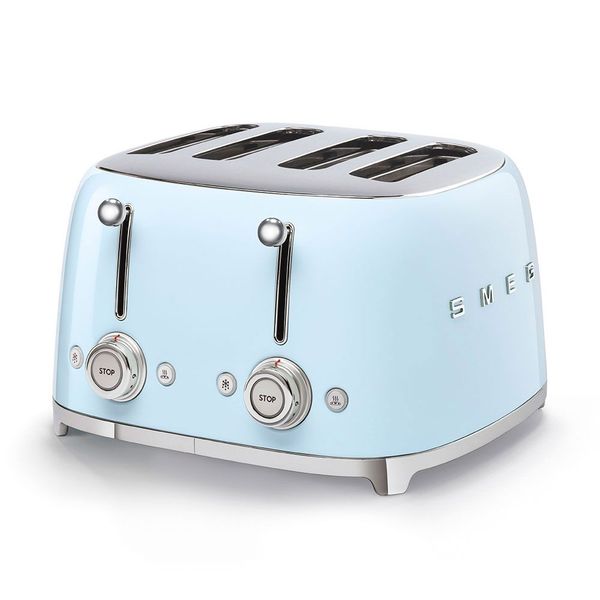 Smeg Broodrooster 4 sleuven 4 sneden Pastel Blauw