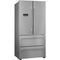 Koel-vriescombinatie met 2 deuren en 2 schuiven breedte 84cm 539L  No Frost met display inox 