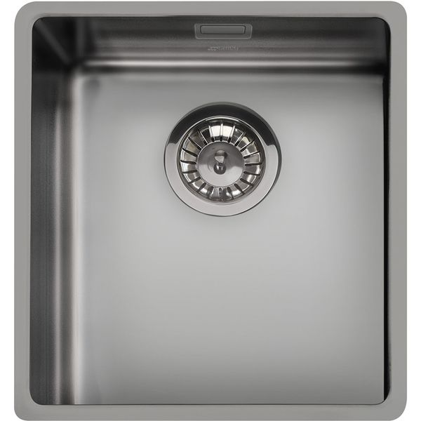 Smeg Spoelbak onderbouw - 34 cm - 1 bak - zwart PVD 