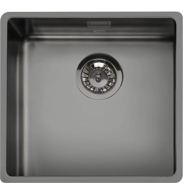 Smeg Spoelbak onderbouw - 50 cm - 1 bak - zwart PVD