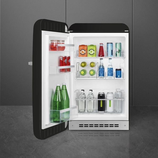 Smeg Jaren '50 Koelkast Home Bar 130L hoogte 96cm scharnieren links zwart