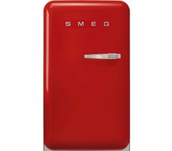 Jaren '50 Koelkast Home Bar 130L hoogte 96cm scharnieren links rood Smeg