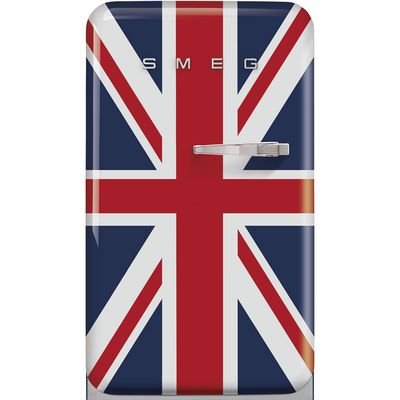 Jaren '50 Koelkast/vriesvak 101L+13L hoogte 96cm scharnieren links Union Jack 