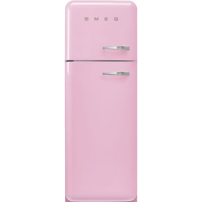 Jaren '50 Koelkast/diepvriezer 222L+72L scharnieren links roze  Smeg