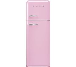 Jaren '50 Koelkast/diepvriezer 222L+72L scharnieren rechts roze  Smeg