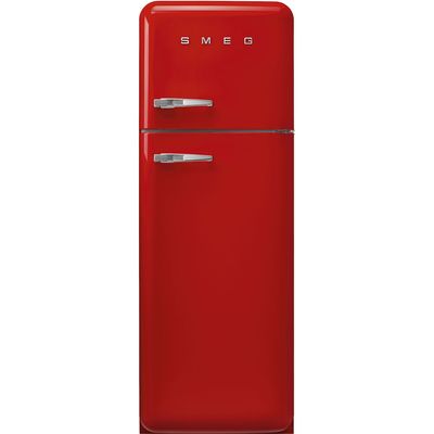 Jaren '50 Koelkast/diepvriezer 222L+72L scharnieren rechts rood   Smeg