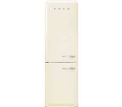 Jaren '50 Koelkast/diepvriezer 234L+97L scharnieren links creme Smeg