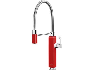  50's style Keukenmengkraan - handsproeier - chroom en rood 