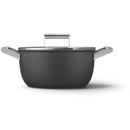 Casserole avec couvercle en verre 24 cm noir 