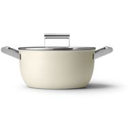 Casserole avec couvercle en verre 24 cm crème 