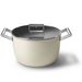 Smeg Kookpot met glazen deksel 26 cm crème