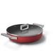 Sauteerpan met glazen deksel 28 cm rood 