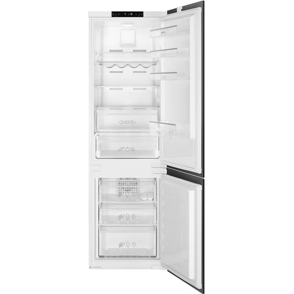 Smeg Koelkast inbouw Inbouw Koel-vriescombinatie 178cm 2 deuren total no frost 185L+69L